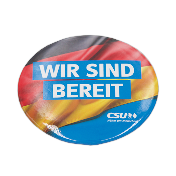 Button "Wir sind bereit" zur Bundestagswahl 2025